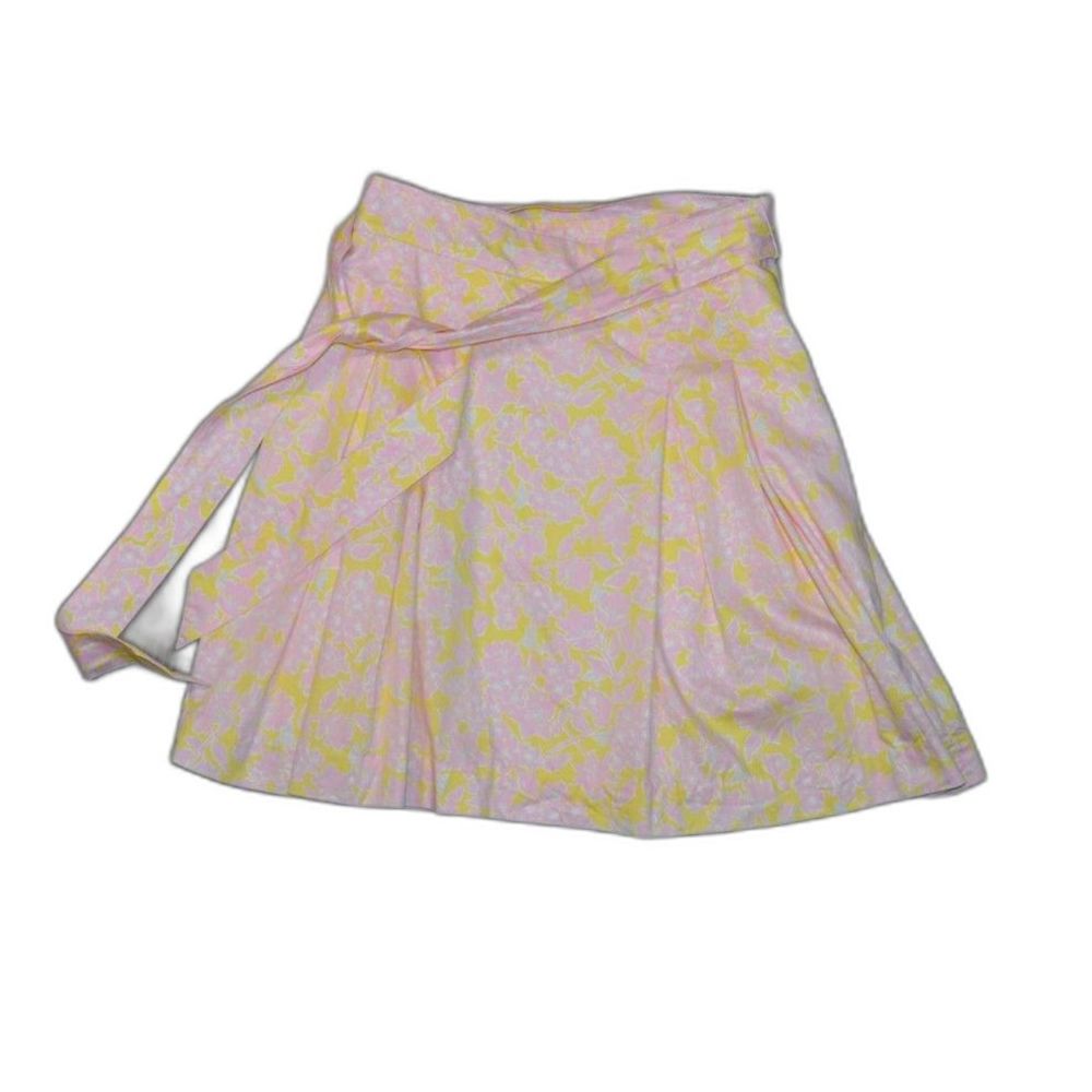 Lilly Pulitzer Yellow & Pink Floral Skirt Size 4